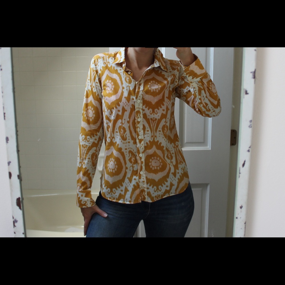 JCrew Boho Pattern Buttondown